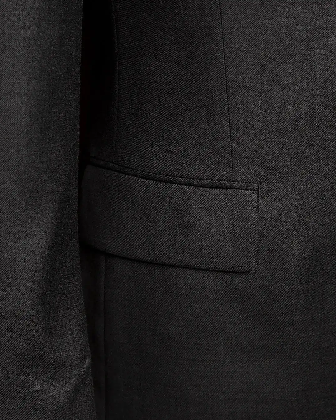 Charcoal Grey Color Suit Pocket