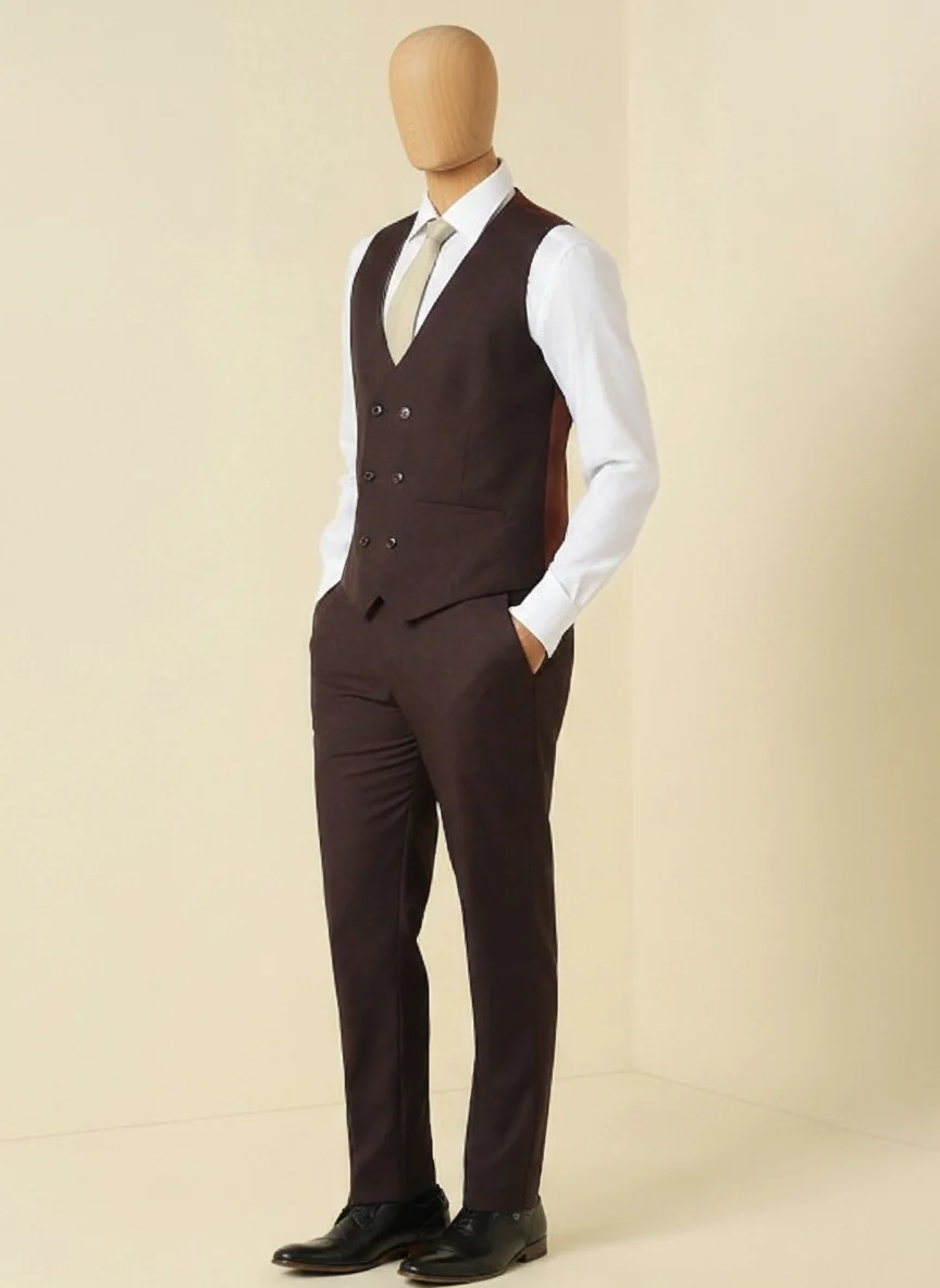 Chocolate Brown Suit With Waistcoat Chocolate Brown Suit With Waistcoat