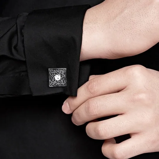 Black Mens Cufflinks Black Mens Cufflinks